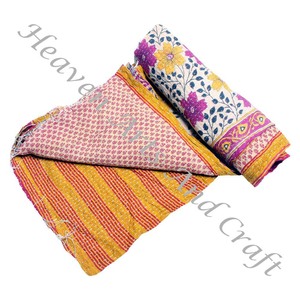 Couverture Kantha Gudari, couverture Kantha Gudari, vente en gros, fournisseur d'or, GD2110, couverture Kantha faite à la main, coton imprimé indien - Product Image 5