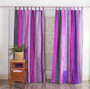 Indian Boho Vintage Cotton Patchwork Handmade Lightweight Customizable <b>Long</b> Size <b>Curtains</b> for Home Decoration - Product Image 5