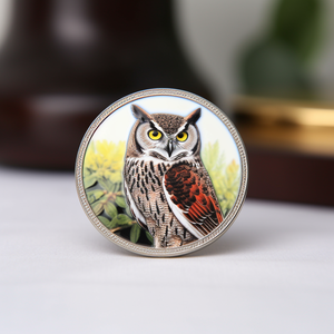 Moneda Conmemorativa Personalizada de Metal con Diseño de Búho - Product Image 2