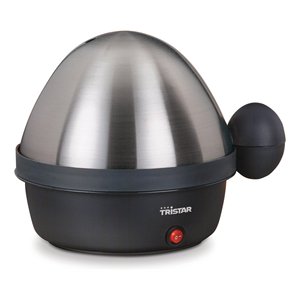 Cocedor de Huevos Tristar para 7 Huevos, Acero Inoxidable Negro EK 3076 con Hervidor de Huevos de 350W - Product Image 1