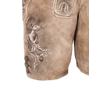 Nuevo Diseño, Elegantes Lederhosen Bávaros para Hombre, Pantalones de Cuero Genuino con Tirantes, Traje Alemán - Product Image 5