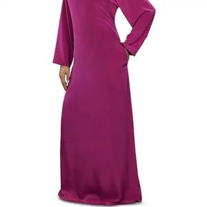Plaine musulman personnalisé tissu plaqué volant 2024 dernières conceptions turc islamique Abayas Khimar vente en gros en vrac volant vers le bas abaya - Product Image 5