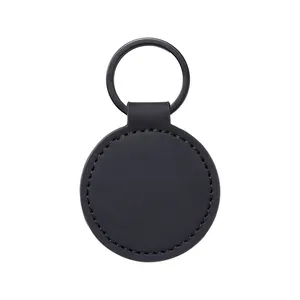 Customized Promotional Soft PU Round <b>Keychains</b> - Product Image 4