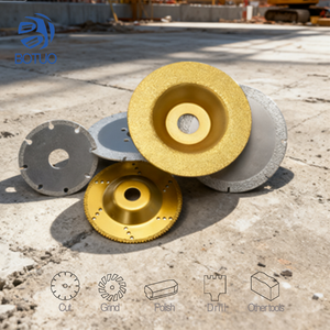 Disco rettificatrice a tazza con vuoto diamantato da 4 pollici | 100mm 10cm disco disco per lucidare il disco in marmo di pietra e granito 16mm - Product Image 1