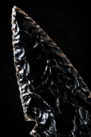Dague décorative en obsidienne noire de 10 pouces, en verre volcanique naturel sculpté, athame spirituel de collection