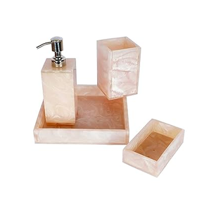 Juego de baño de resina epoxi multicolor personalizado hecho a mano, precio al por mayor, juego de Baño de hotel de resina de diseño clásico de alta calidad - Product Image 1