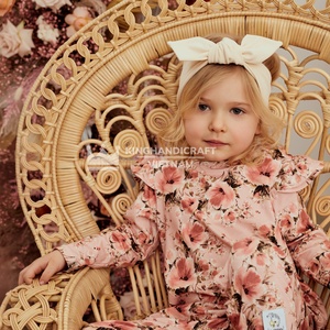 เก้าอี้พับได้ลายนกยูงหวายสำหรับเด็กเก้าอี้ทรงสูงสำหรับใช้ในบ้านและงานปาร์ตี้ขายดีในสหรัฐอเมริกา - Product Image 6