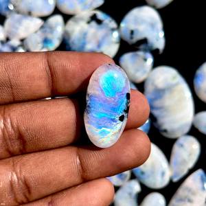 Haute Qualité Tourmaline Moonstone Gemstone Lot Cabochons Naturels En Vrac pour Bijoux Faits À La Main - Product Image 2