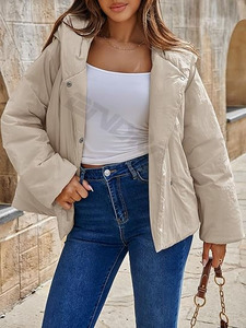 Abrigos ultraligeros de Invierno para mujer Chaqueta acolchada empacable resistente al agua Logotipo personalizado Técnicas de punto impresas transpirables - Product Image 2