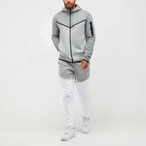 Pantalones Deportivos Grises con Capucha, Cierre con Cordón, Transpirables, de Algodón 100%, Tallas Grandes, con Logotipo Personalizado al por Mayor - Product Image 1