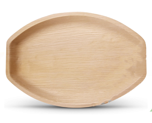 Plateaux ovales compostables et naturels en feuilles de palmier Areca pour la présentation d'aliments écologiques et l'utilisation à emporter - Product Image 3