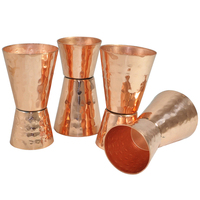 Jigger en cuivre pur fait main, agitateur réutilisable pour whisky, vodka et cocktails, outils de bar et vaisselle exceptionnels pour la maison, la cuisine et les bars