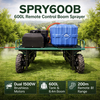 Pulvérisateur agricole télécommandé SPRY600B 600L, pulvérisateur à flèche électrique autopropulsé pour vignobles