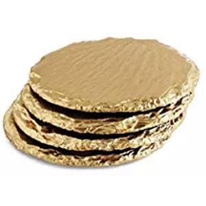 Posavasos Personalizado de Metal Chapado en Oro, Posavasos Martillado con Acabado Dorado para Decoración del Hogar y Bodas a Precio de Mayoreo - Product Image 4