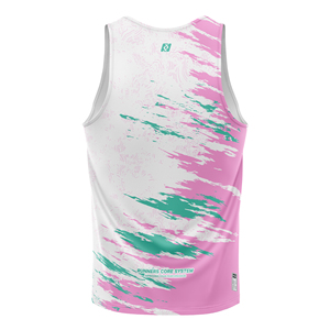 Tùy chỉnh OEM ODM trừu tượng bàn chải đột quỵ Tank Top SINGLET chạy Áo sơ mi Trọng lượng nhẹ nhanh khô thoáng khí thể thao Marathon trang phục - Product Image 2