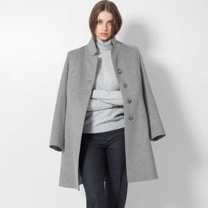 Manteau long vintage pour femme avec ceinture |   Service OEM/ODM |   Fournisseur mondial d'exportation - Product Image 1