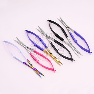 High Quality Spring Manicure Scissors Stainless Steel Spring Cuticle Extension Scissors Straight Manicure Eyebrow Scissors - Product Image 4