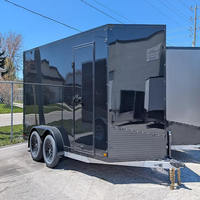 Remorque de camionnette fermée mini, plateau diamanté, capacité de charge 25001-30000kg, dimensions 7x16ft, 7x14ft, 8.5x16ft, 5x8FT, 6x10, Nouvelle