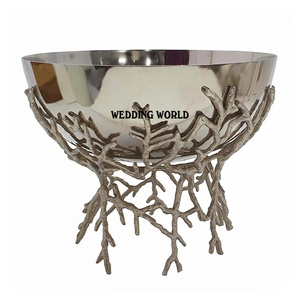 Bol à chocolat rond martelé en argent, plaqué nickel, bol à bonbons design, classique, élégant, vente en gros de bols à chocolat - Product Image 4