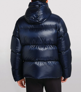 OEM Winter 100% Polyester Down Jacket Thick Bubble Windproof Coat Outerwear Custom Blank Warm for Outdoor Puffer <b>Men</b> Jacket - Product Image 4