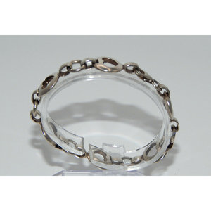 . 925 bracciale a maglie a cuore in argento Sterling con perla d'acqua dolce a forma di rodio placcato con pietre opaline diamantate - Product Image 3