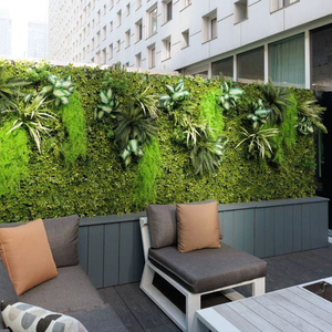 Pannello Verde Artificiale 100x100cm con Fiori di Felce Tropicale, Siepe Verticale per Hotel, Centri Commerciali, Progetti di Paesaggistica OEM - Product Image 1