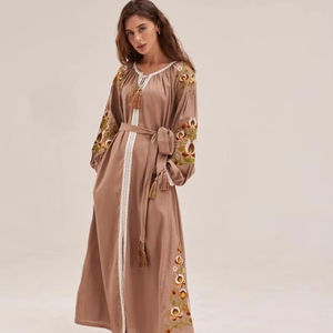 Vestido de novia Manga larga Hasta el suelo Vestido de baile Estilo clásico Telas de tul de gasa Nuevos patrones Vestidos civiles bordados de encaje - Product Image 1