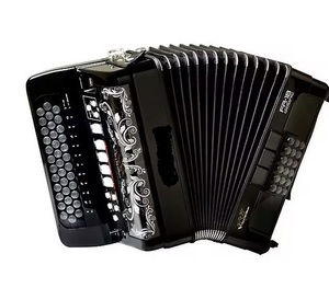 NUEVO Acordeón Diatónico FAV de 31 Botones en Madera Negra con Correa y Bolsa - Product Image 1