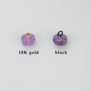Charmes de pierres précieuses en cornaline naturelle avec boucles en or-Pendentifs perlés faits à la main pour la fabrication de bijoux - Product Image 3
