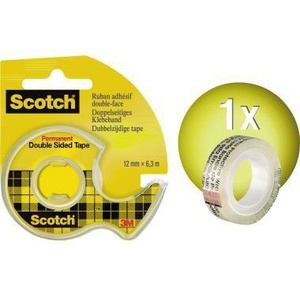 เครื่องจ่ายเทปแบบเติมได้พร้อมเทปกาวสองหน้า 1 ม้วน ขนาด 12 มม. x 6.3 ม. ชนิดใส - Product Image 1