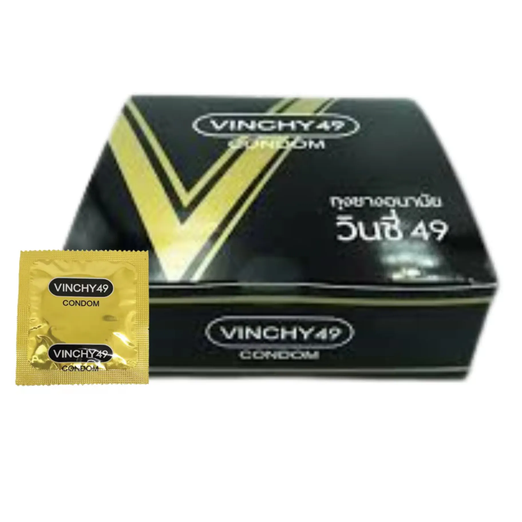 Preservativos Vinchy para homens de marca quente 2024, produto de látex de borracha natural feito na Tailândia e venda quente, melhor qualidade, preço de atacado