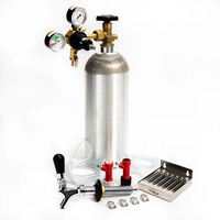 Régulateur de pression de bière CO2 à double manomètre CGA320 0-60 PSI avec vanne d'arrêt manuelle en laiton pour Kegerator