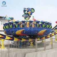 Attraction d'argent pour oreilles de 2,5 pouces, produits de parc d'attractions, ufo volant, équitation