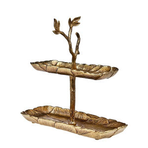Base para Pastel de Metal de Latón Recubierto de Oro de Estilo Moderno, Elegante para Bodas, Decoración de Mesa, Uso para Servir - Product Image 5