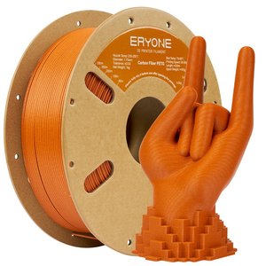 ERYONE 1kg 3D Printer PETG Carbon Fiber Filament 1.75mm <b>Black</b> 30-80mm/s Printing Speed 60-100C Heating Temp - Product Image 1