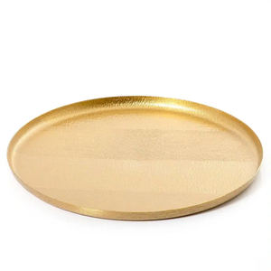 Plateau de service en métal poli de haute qualité, design moderne, écologique, lavable au lave-vaisselle, cadeau d'affaires d'une capacité de plus de 10L - Product Image 1