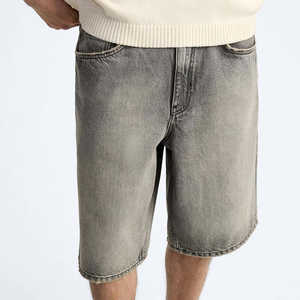 <b>Baggy</b> Denim <b>Shorts</b> for <b>Men</b> Hot Summer Boyfriend Jeans Jorts Printed Pattern Pocket Knitted High Street - Product Image 2