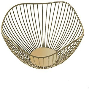 Plated <b>Gold</b> Finishing <b>Basket</b> for Fruits Serving <b>Basket</b> Metal Design Indoor Custom Design Available Best Designer <b>Basket</b> - Product Image 4