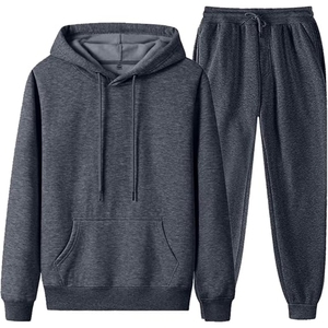 Ensemble de survêtement 2 pièces pour homme, nouvelle conception, grande taille, imprimé uni, respirant, en polaire, pour le sport de plein air - Product Image 6