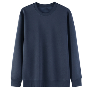 เสื้อสเวตเตอร์คอตตอนแท้ทรงหลวมคอกลมทรงหลวมดีไซน์โลโก้งานปักตามสั่ง OEM - Product Image 5