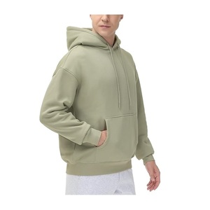 Nuevo estilo 100% algodón manga larga hombro pendiente cuello redondo sólido cómodo de talla grande Sudadera con capucha para hombre de Bangladesh - Product Image 3