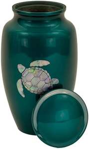 Urnes de tortue de mer pour les cendres humaines Urnes pour hommes et femmes adultes avec sac en velours Urnes de crémation de taille personnalisée - Product Image 5