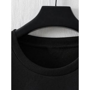 Camisetas de algodón 100% pesadas con cuello redondo personalizadas, camisetas de manga corta con estampado gráfico de gran tamaño para hombre - Product Image 3