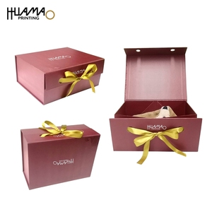 Caja de regalo magnética plegable personalizada con asa de cinta, caja de embalaje mate de lujo para lencería, medias de seda, ropa de dormir, pijamas. - Product Image 2