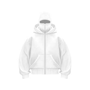 Sweats à Capuche Personnalisés Homme, 100% Coton Lourd, Coupe Oversize, Double Capuche, Zippé, Épaules Tombantes - Product Image 2