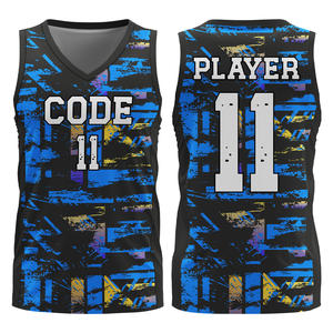 ชุดบาสเก็ตบอลสไตล์อเมริกันแบบกำหนดเองได้ ลดราคาพิเศษ ระบายอากาศได้ดี ผลิตจากโพลีเอสเตอร์ 100% ป้องกันแบคทีเรีย แบบไม่มีแขน พิมพ์ลายเรืองแสง - Product Image 3