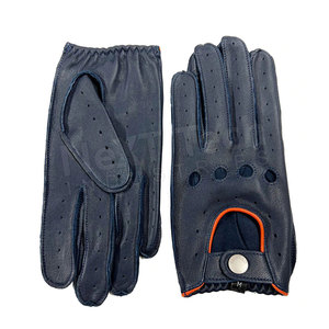 Gants de conduite personnalisés pour hommes Conception OEM de qualité supérieure Gants de conduite en cuir véritable solide en peau de mouton pour hommes - Product Image 2