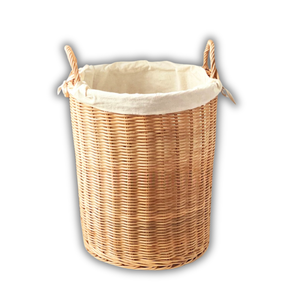 Cesta de lavandería de ratán de jacinto de agua artesanal con asa Organizador de lavandería de almacenamiento elegante y funcional Vietnam - Product Image 1