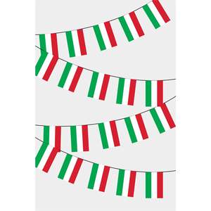 Guirlande de drapeaux rectangulaires de la Hongrie pour décorations de fête - Product Image 1