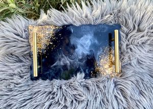 ถาดเสิร์ฟเรซิ่นอีพ็อกซี่ทำมือ งานแฮนด์เมด ของตกแต่งบ้าน ร้านอาหาร โรงแรม  ชิ้นงานสุดพิเศษ ไม่เหมือนใคร - Product Image 4